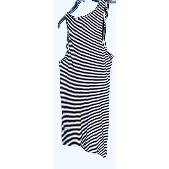 MAGELLAN SPORTSWEAR TANK TOP, WOMENS, M, NAVY BLUE/WHITE HORIZONTAL STRIPES - Picture 5 of 11